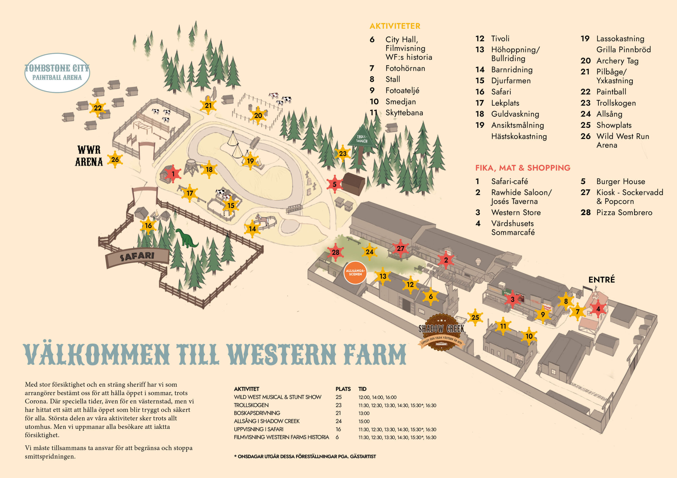 Western Farm Village i Boden – uppdaterade priser för 2024